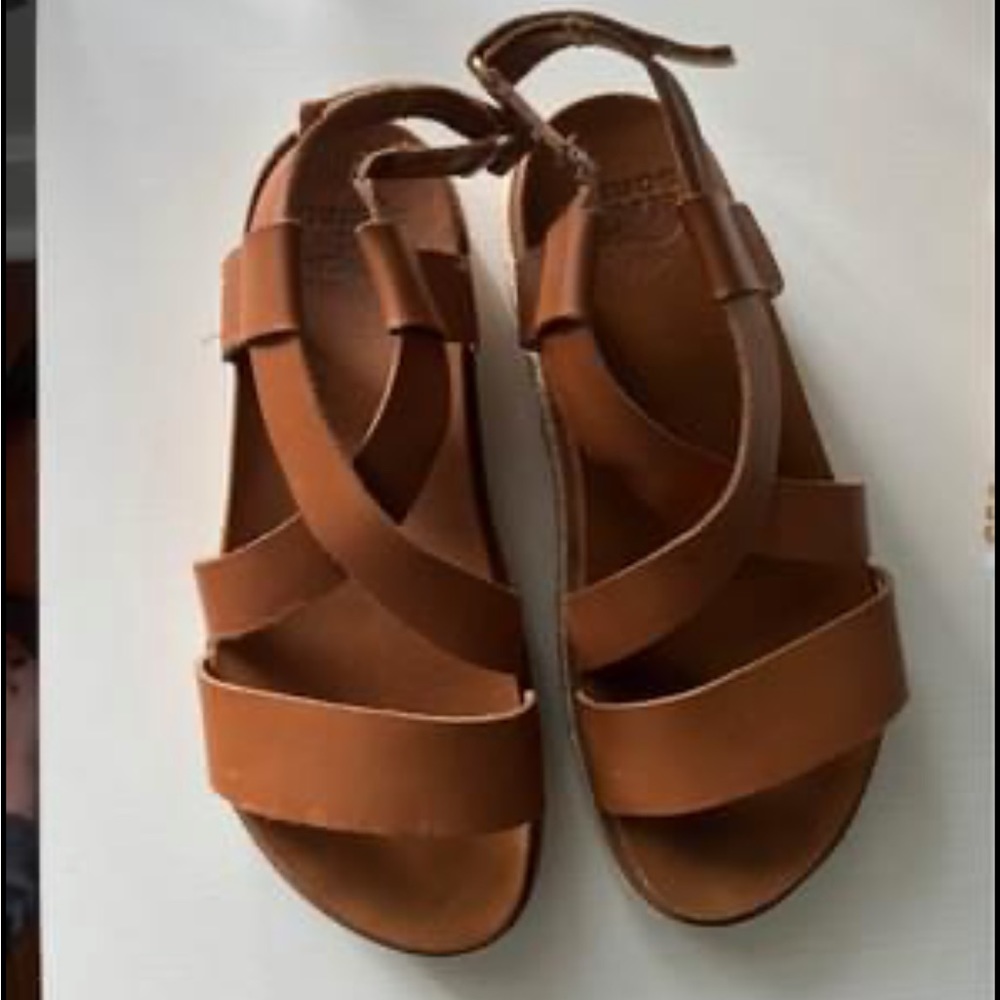 Sorel, tan sandals. 7.5. Barely worn